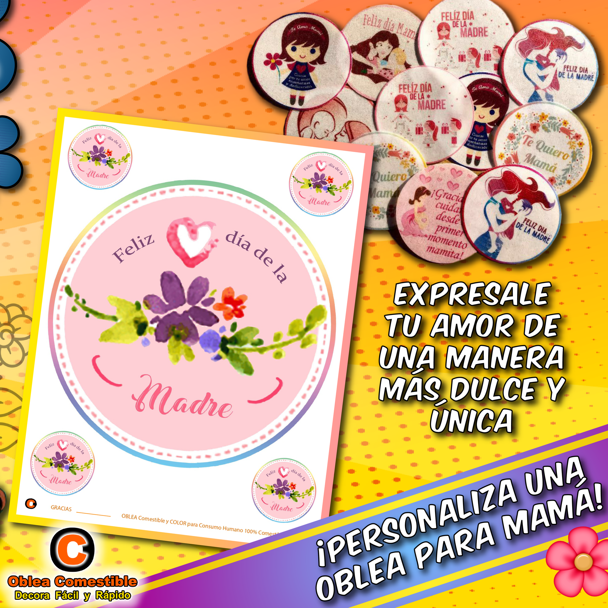 Oblea Comestible Dia de las Madres