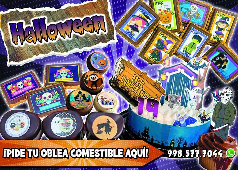 Halloween con Oblea Comestible Personalizada Pide Aquí