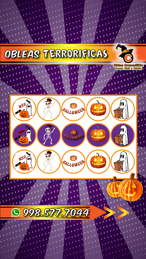Halloween con Oblea Comestible Personalizada