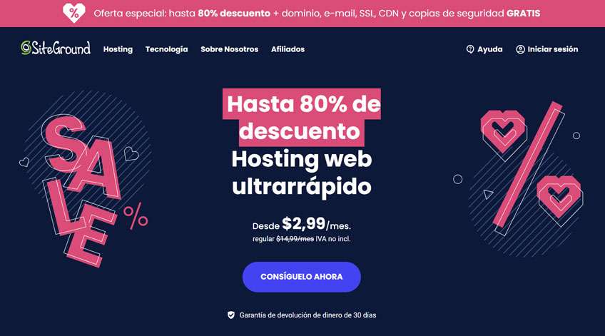 SiteGround-con-Oblea-Comestible Hosting de la más alta velocidad y calidad para tu sitio web en wordpress