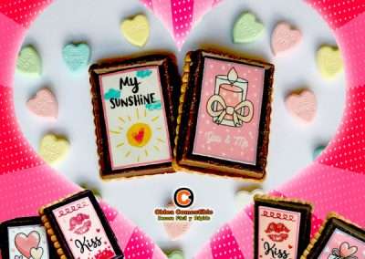 San Valentin en 14 de febrero con oblea comestible y oblea fantasy