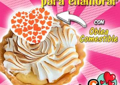 San Valentin en 14 de febrero con oblea comestible y oblea gruesa