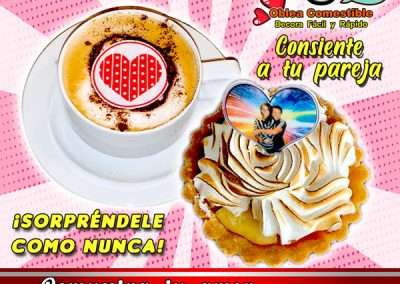 San Valentin en 14 de febrero con oblea comestible y oblea gruesa