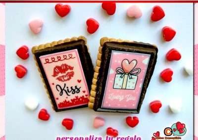 San Valentin en 14 de febrero con oblea comestible y oblea fantasy
