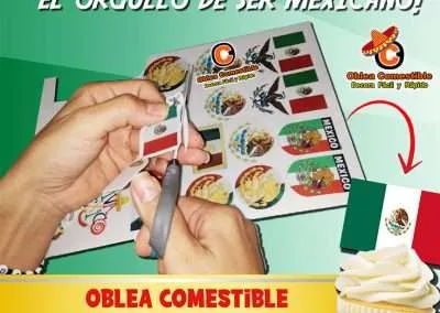 Oblea Gruesa Bandera de México