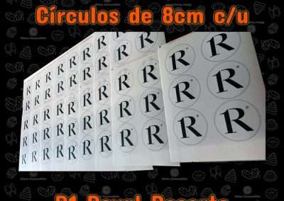 Circlos de 8cm en Oblea Gruesa