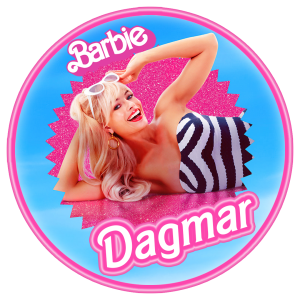 BARBIE en tu postre favorito 2023 1 Oblea de Barbie personalizada con tu nombre