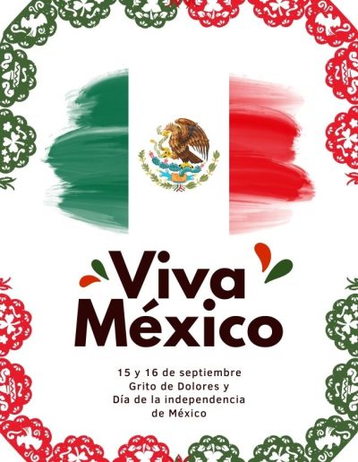 VIVA MEXICO Bandera