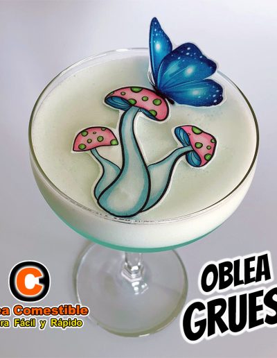 Mariposa para bebidas topper recortado