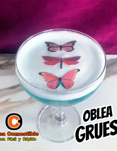 Mariposa para bebidas topper recortado